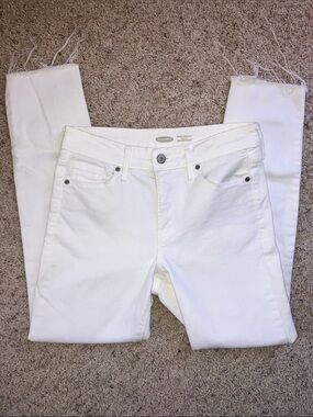 Old Navy Women's White Straight Leg Jeans